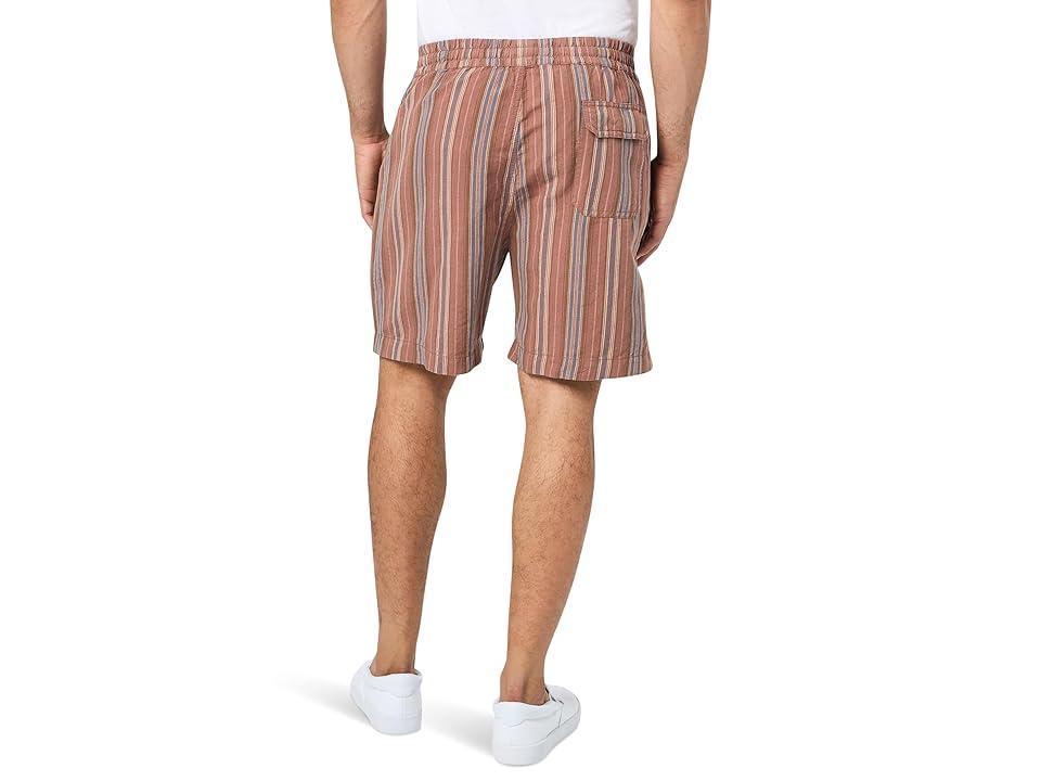 Lucky Brand 7 Striped Linen Pull-On Shorts Stripe) Men's Shorts Product Image