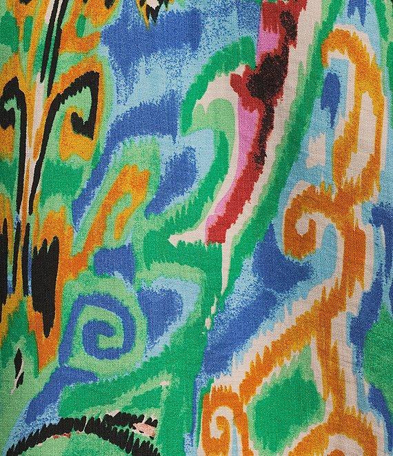 Calessa Coordinating Abstract Mosaic Print Wide-Leg Pull-On Pants Product Image