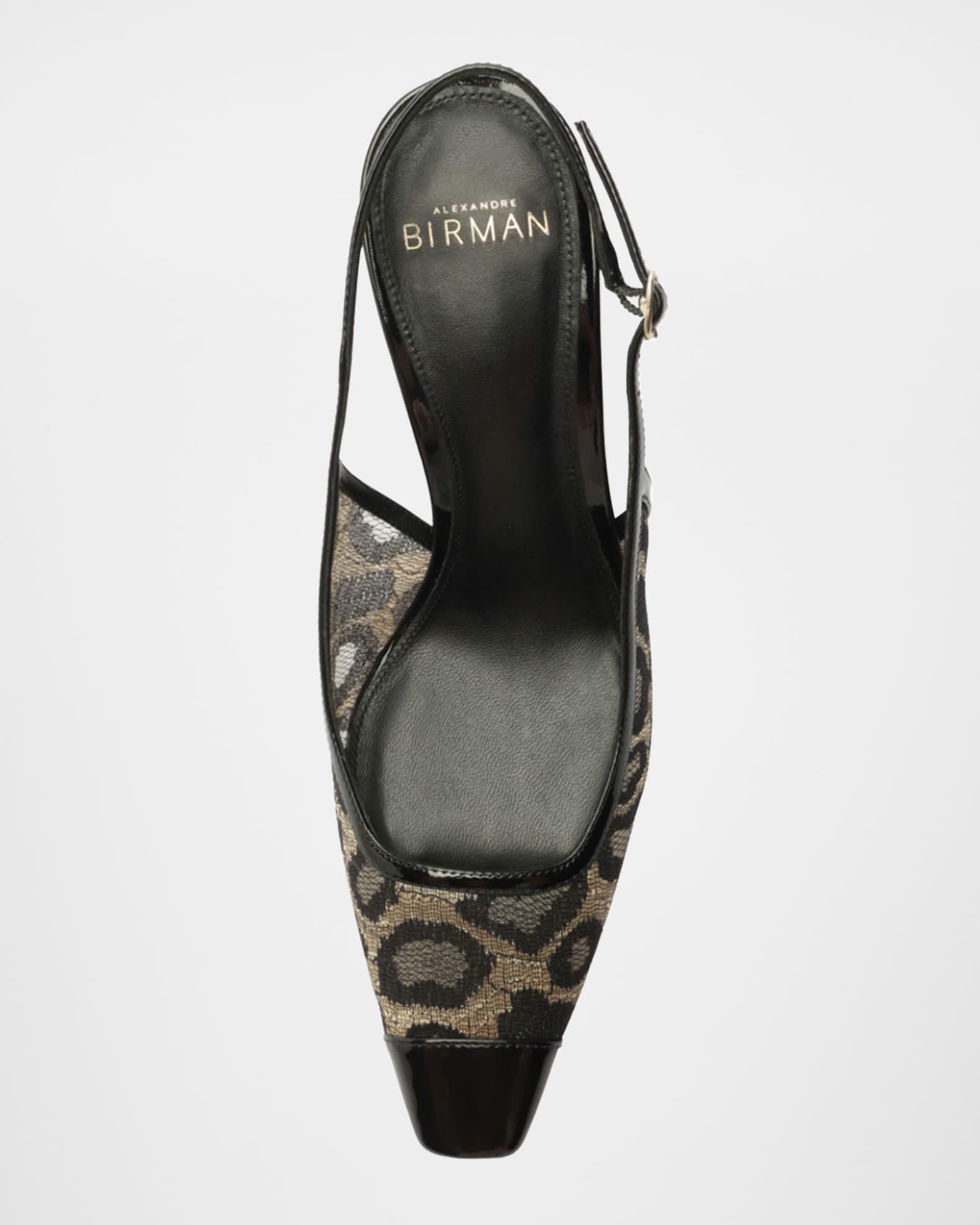 Olivia Leopard Mesh Slingback Pumps Product Image