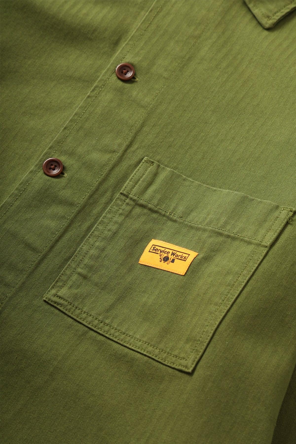 Service Works - Herringbone Front Of House Jacket - Pesto Product Image