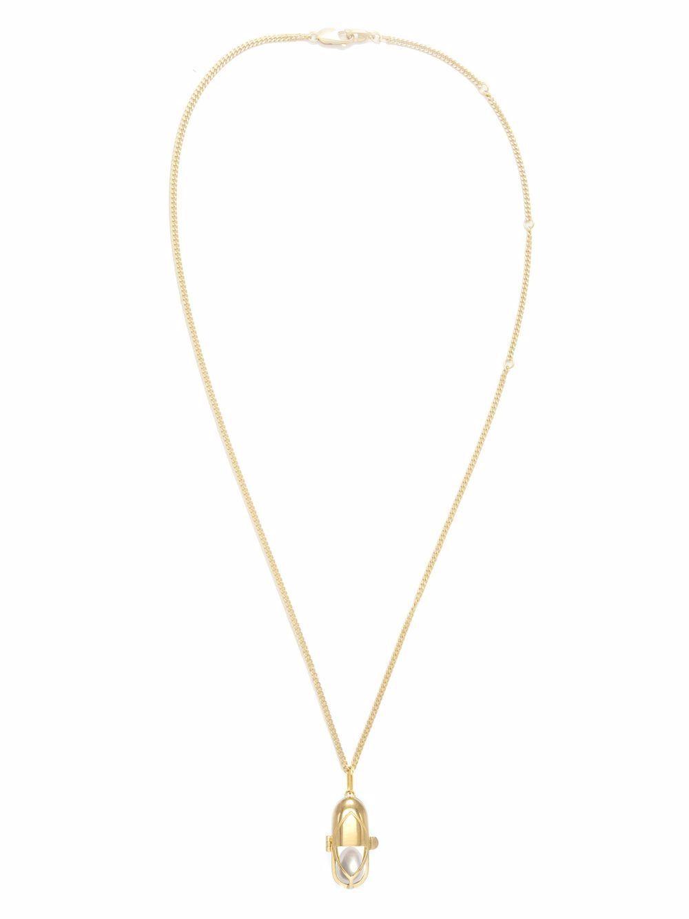 freshwater pearl capsule pendant necklace Product Image