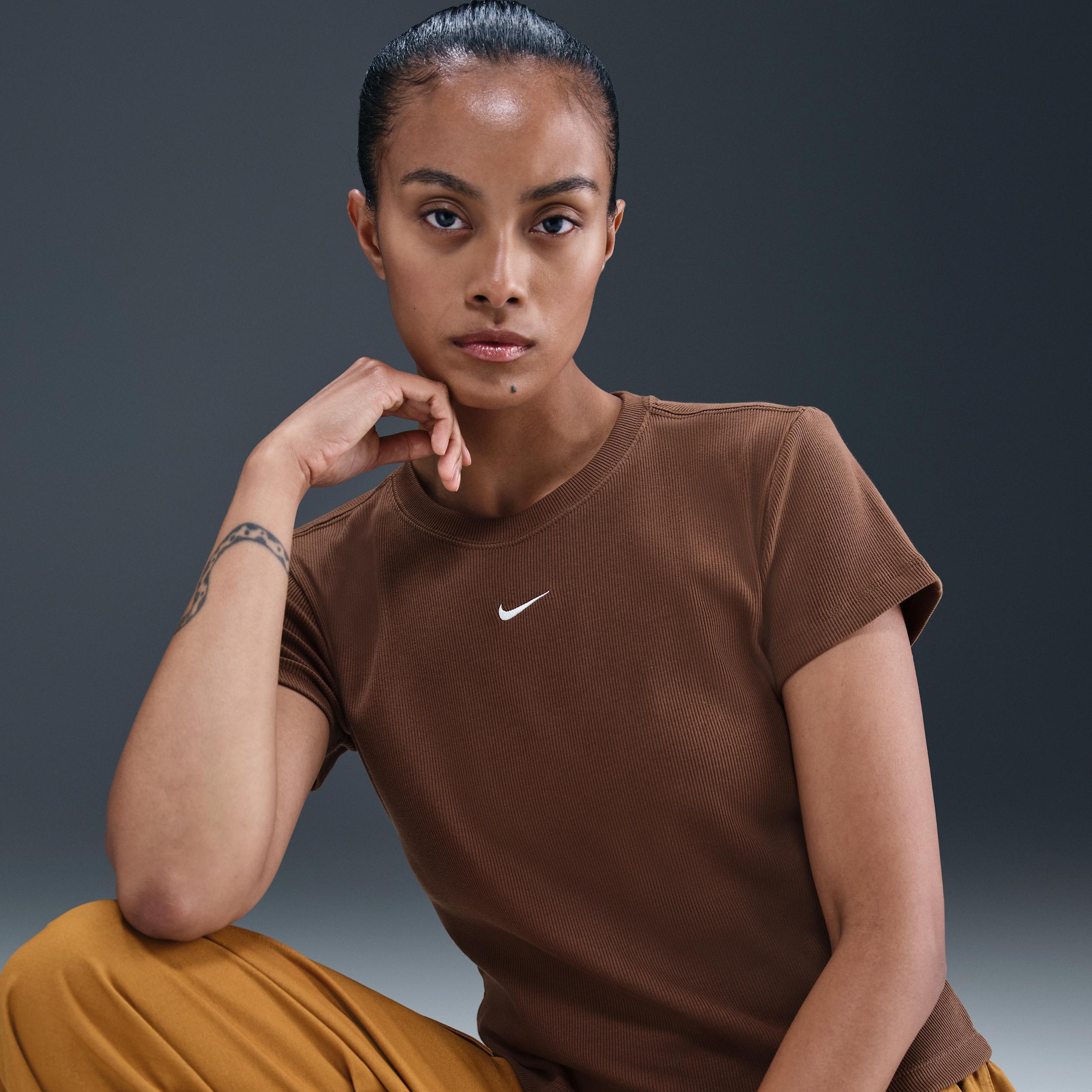 Women's Nike Sportswear Tight Ribbed Short-Sleeve T-Shirt Product Image