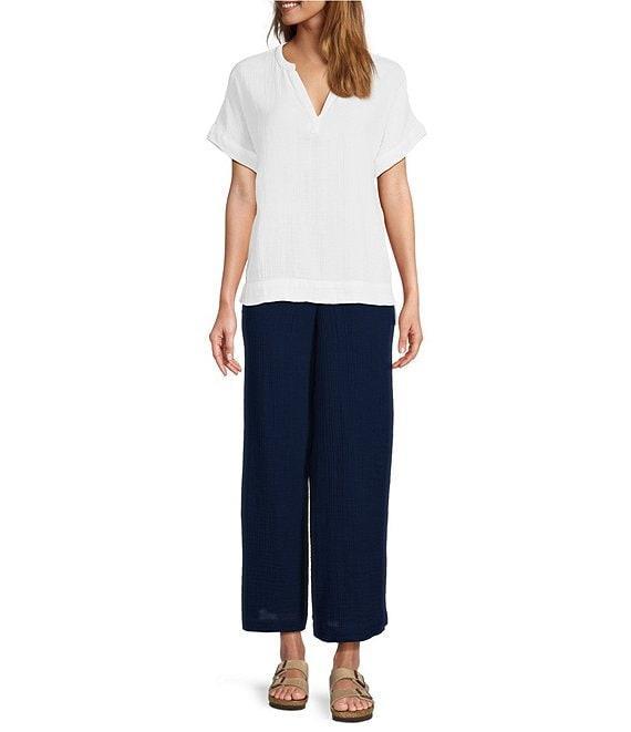 L.L.Bean Cloud Gauze Elastic Band Wide Leg Pants Product Image