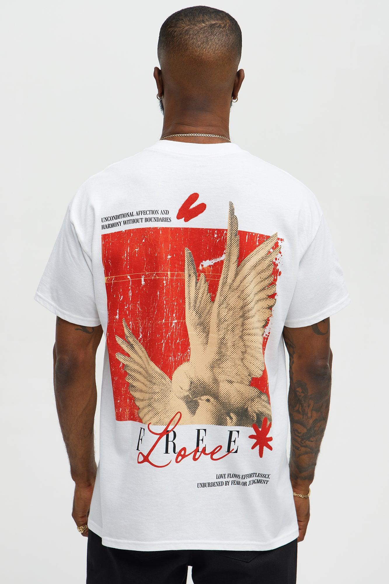 Free Love Dove Short Sleeve Tee - White Male Product Image