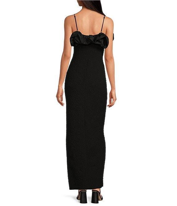 Belle by Badgley Mischka Melody Taffeta Embossed Jacquard Off-the-Shoulder Dress Product Image