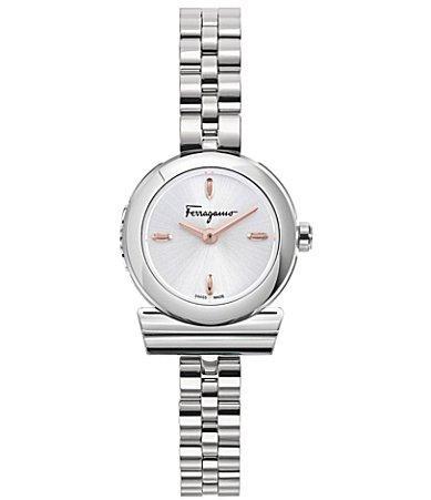 22.5mm Gancino Watch with Bracelet Strap, Silver Product Image