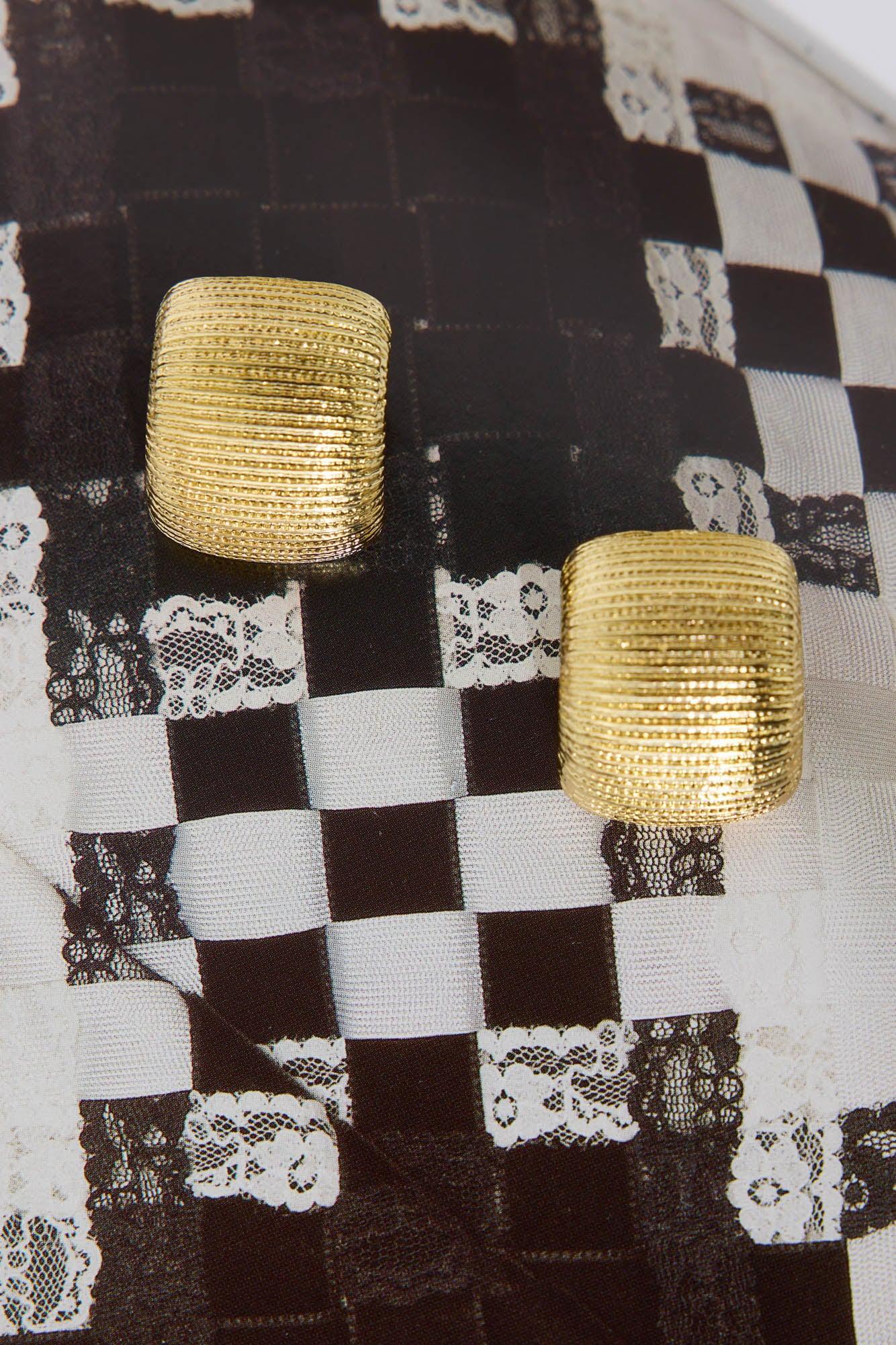 18k Gold Plated Classy Wardrobe Earrings Gold Product Image