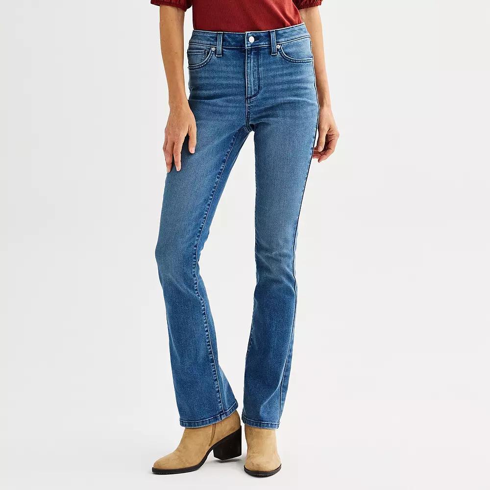 Womens Sonoma Goods For Life Mid Rise Bootcut Jeans Vintage Med Blue Product Image