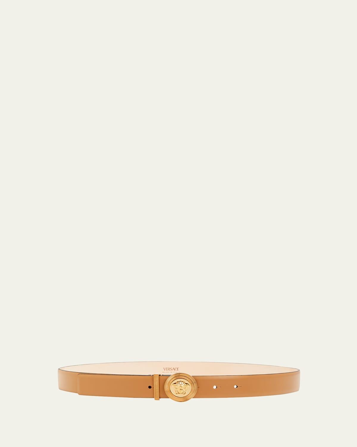 Medusa Coin Leather Belt Product Image