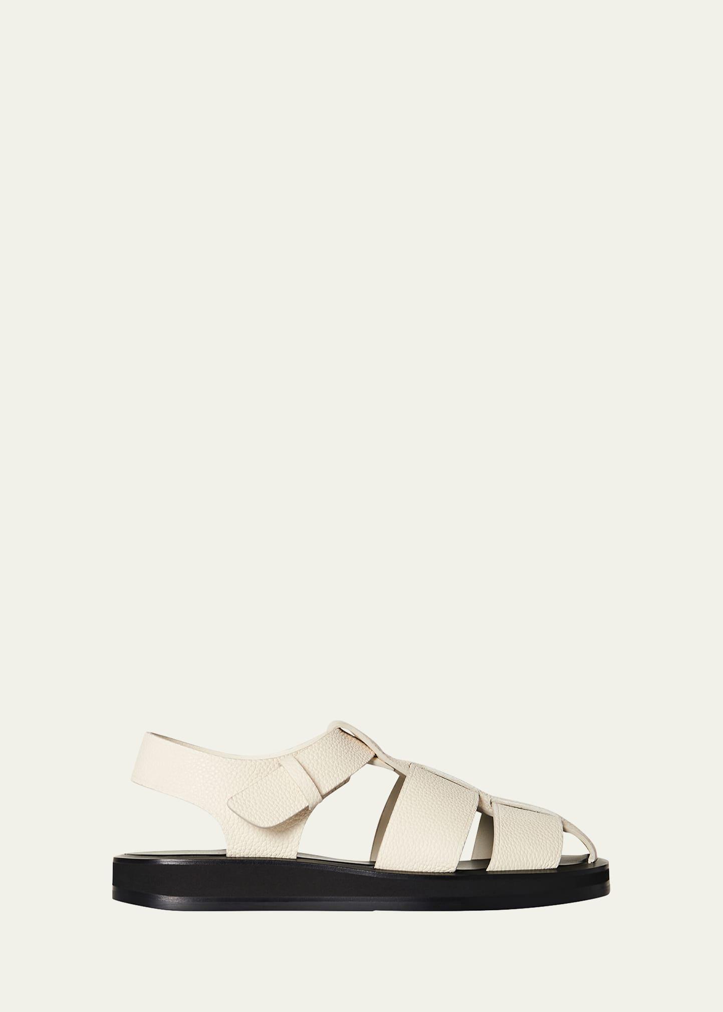 Womens Fisherman Flat Leather Sandals Product Image