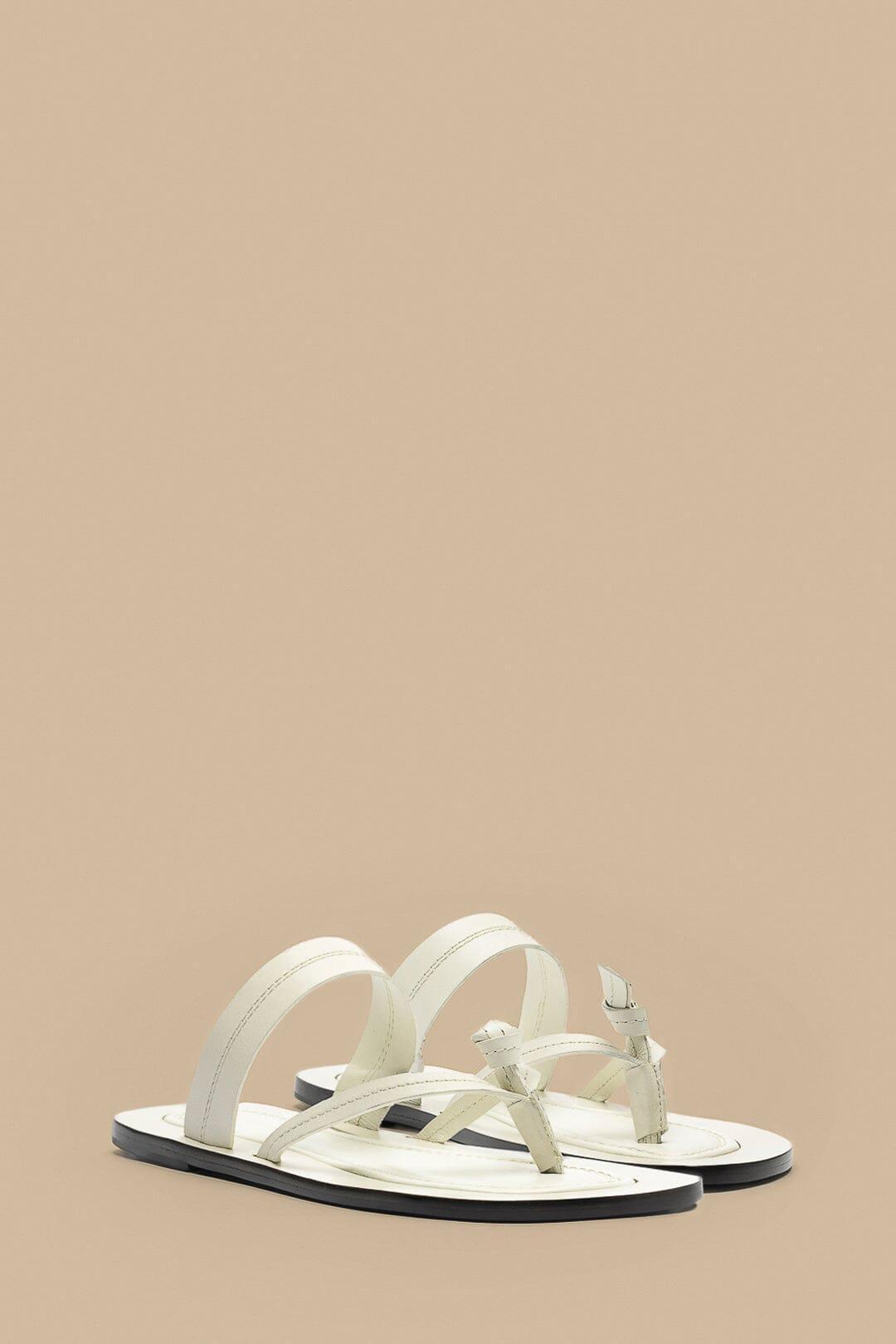 Ivory Tie Flat Sandal Product Image