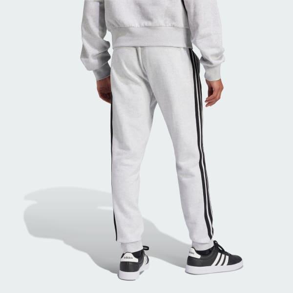 adidas Essentials 3-Stripes Fleece Pants Medium Grey Heather M Mens Product Image