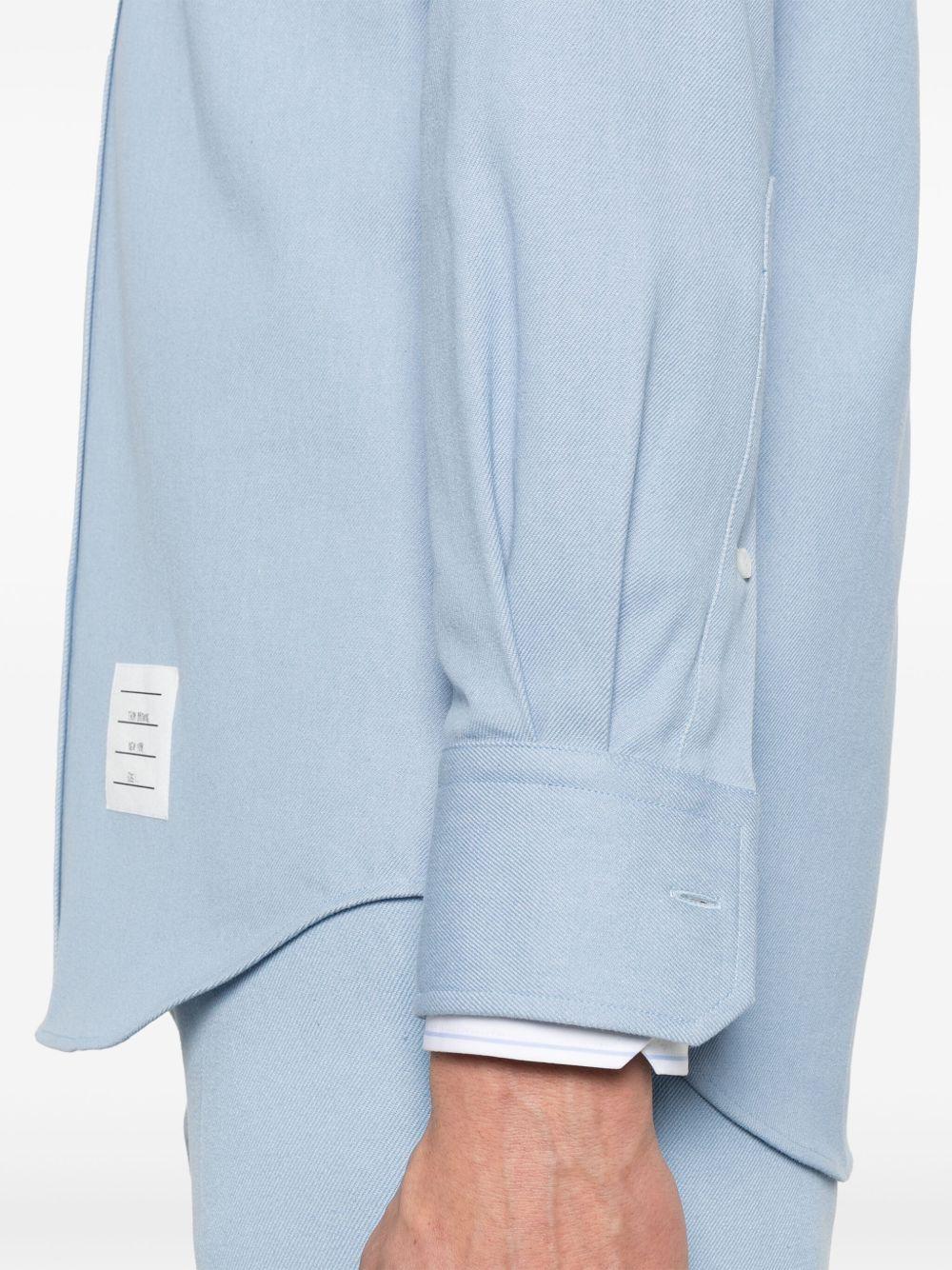 THOM BROWNE Classic Fit Cotton Button-down Shirt In Light Blue Product Image