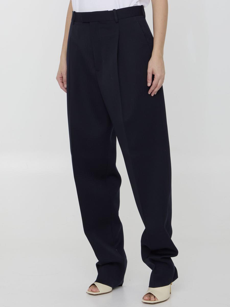 BOTTEGA VENETA Wool Trousers In Blue Product Image