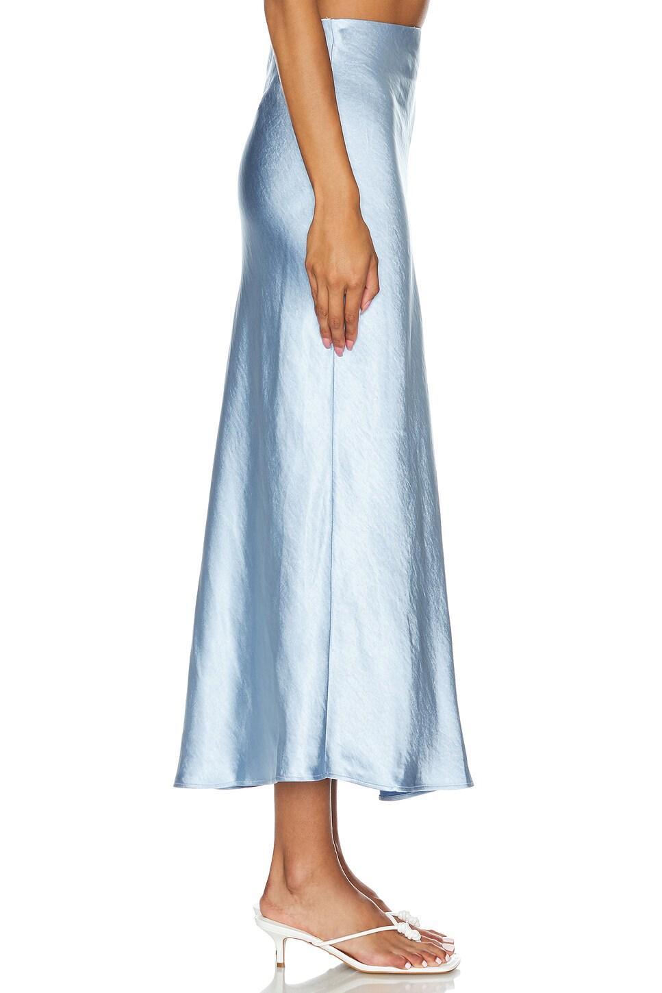 Ella Hammered Satin Skirt MILLY Product Image