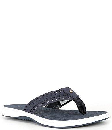 Sperry Womens Seafish 3 Perforated Leather Flip Flops Product Image