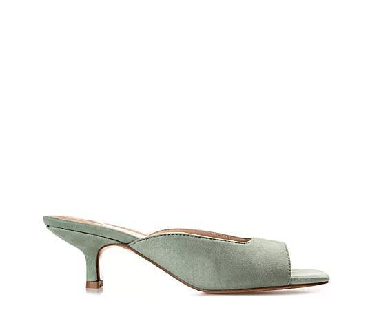 Journee Larna Womens Kitten Sandals Green Product Image
