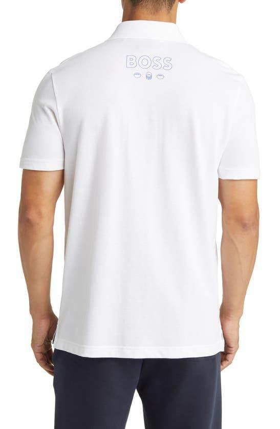 HUGO BOSS Boss X Nfl Cotton-piqu Polo Shirt With Collaborative Branding In Bills Product Image