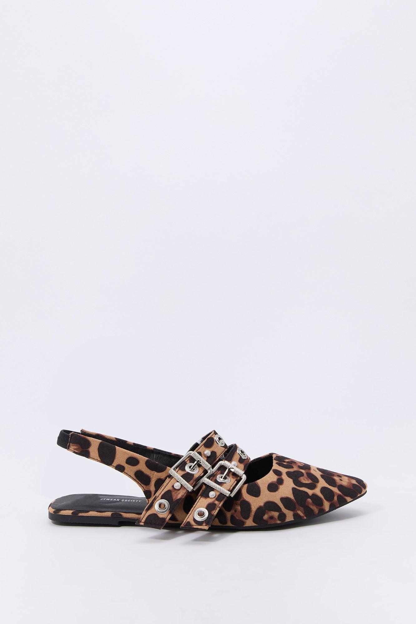 Double Buckle Slingback Flats Female Product Image