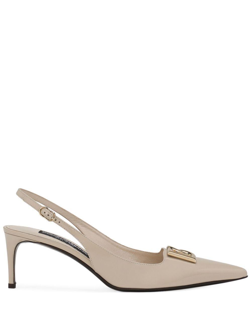 60mm logo-plaque slingback pumps Product Image