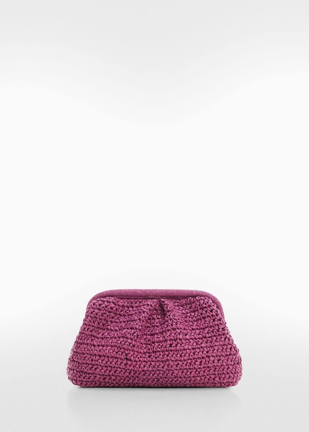 Mango Womens Natural Fiber Clutch Bag Product Image