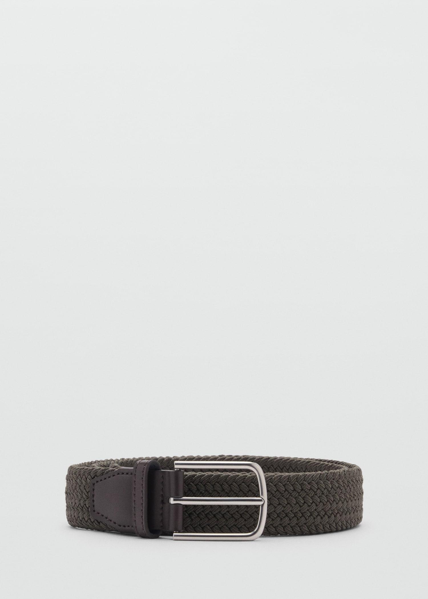 Braided elastic belt - Men | MANGO USA Product Image