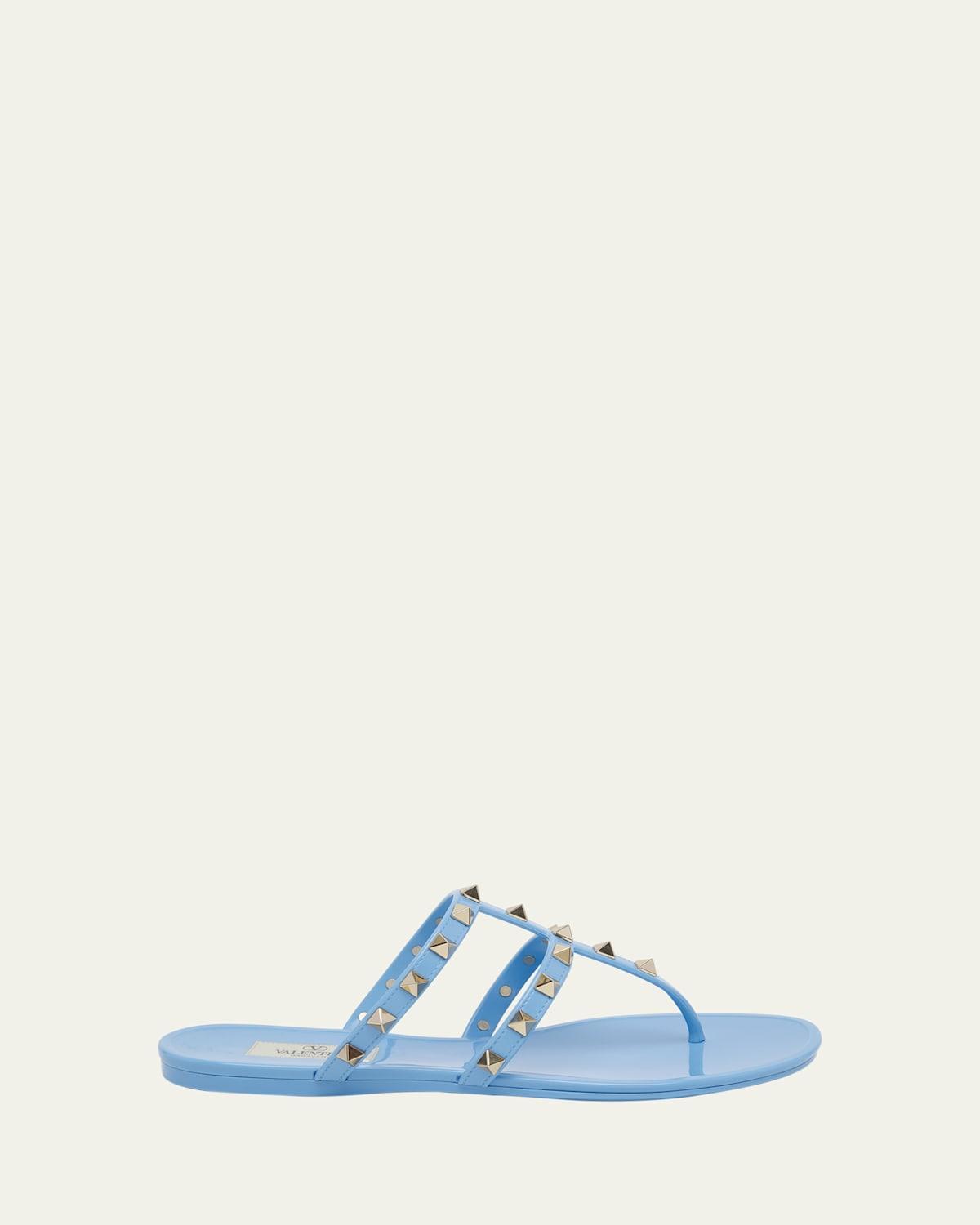 Valentino Garavani Womens Slip On Thong Embellished Sandals Product Image