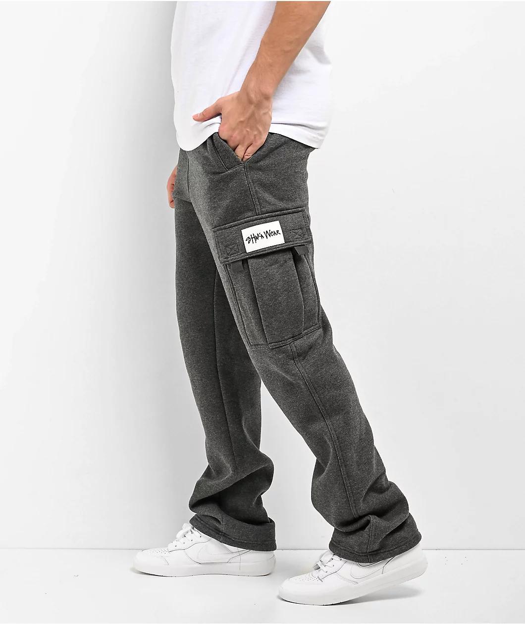 Shaka Wear Charcoal Fleece Cargo Sweatpants Product Image
