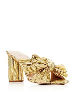 Loeffler Randall Womens Penny Pleated High Heel Slide Sandals Product Image
