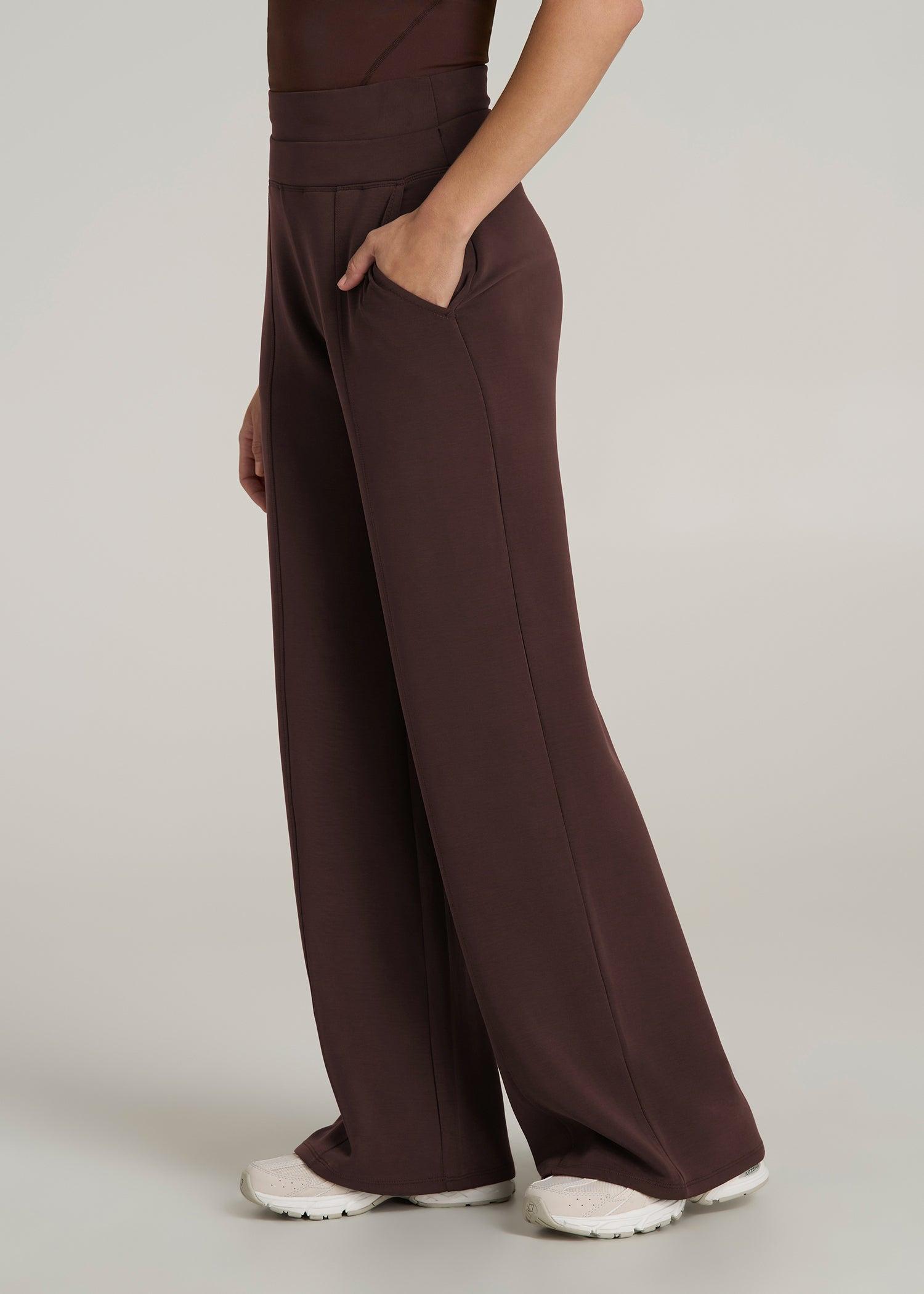 Soft Motion Wide Leg Ultra High Rise Pant for Tall Women in Espresso Product Image