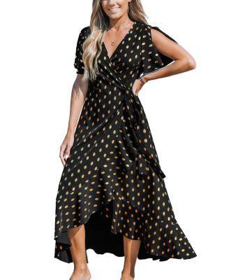 Cupshe Womens Flared Sleeve V-neck Beach Dress Product Image