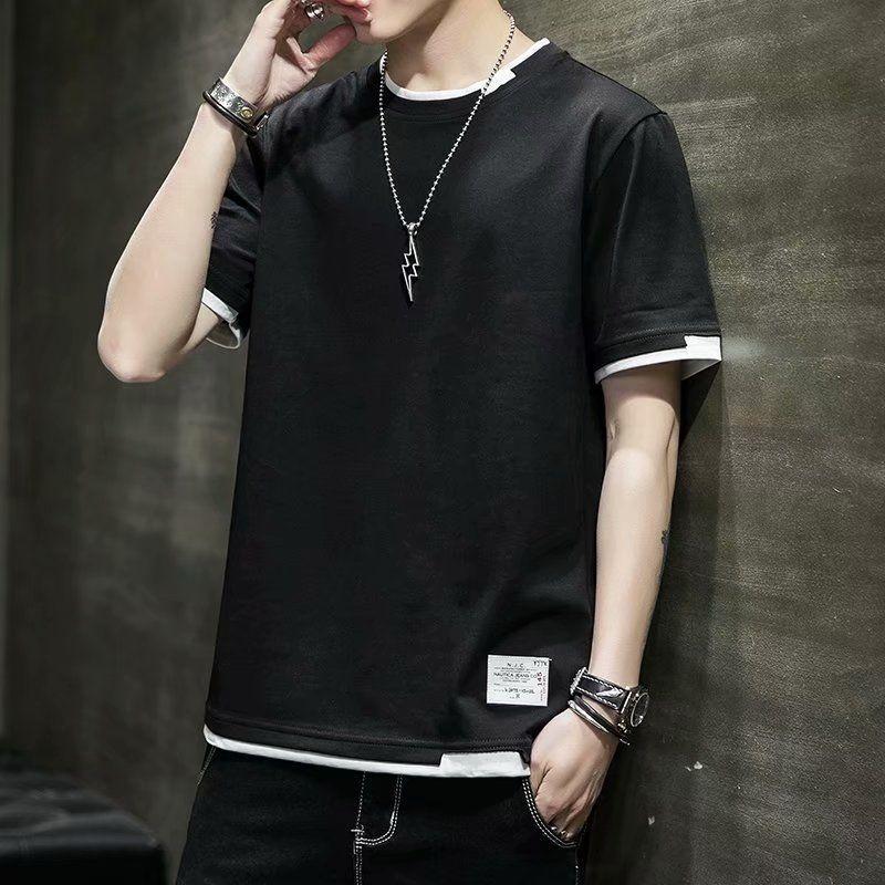 Mock Two-Piece Short-Sleeve T-Shirt Product Image