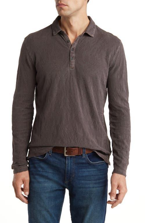 John Varvatos Adam Long Sleeved Jacquard Polo Product Image