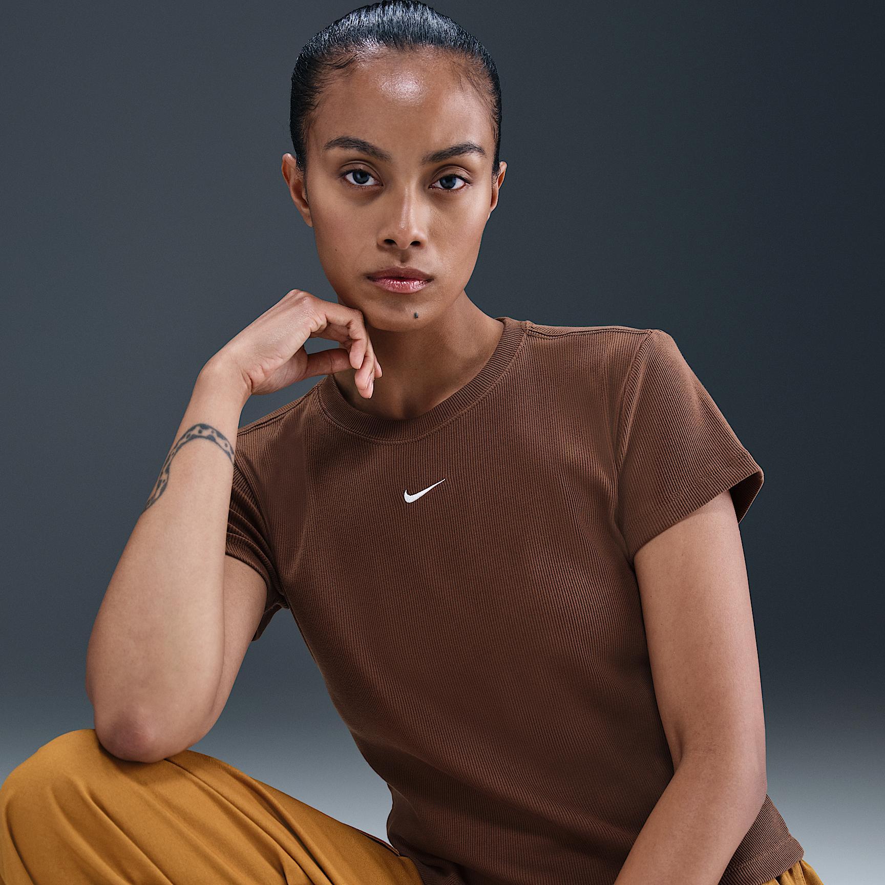 Women's Nike Sportswear Tight Ribbed Short-Sleeve T-Shirt Product Image