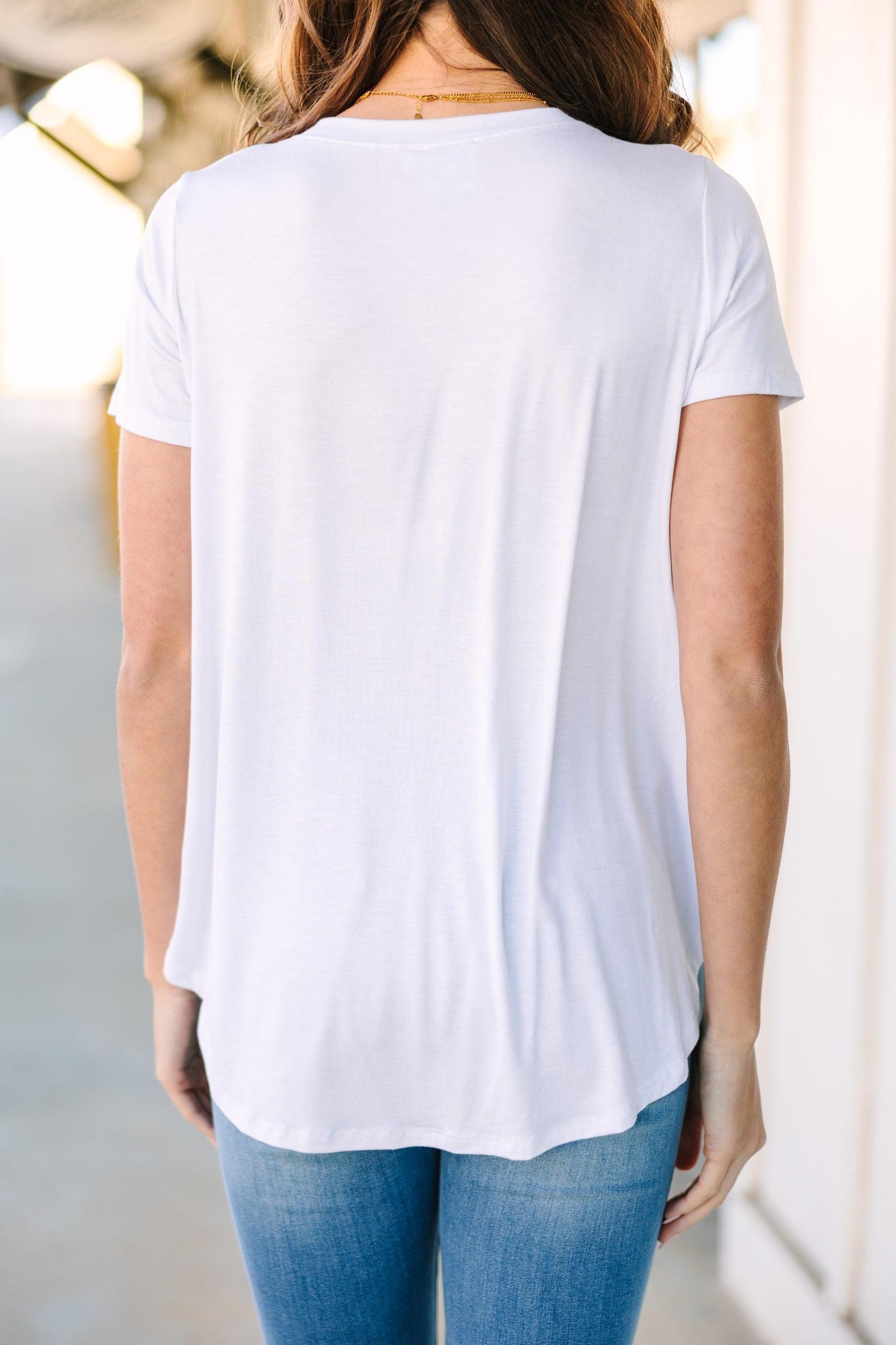 Let's Meet Later White Top Female Product Image