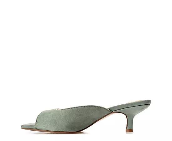 Journee Larna Womens Kitten Sandals Green Product Image
