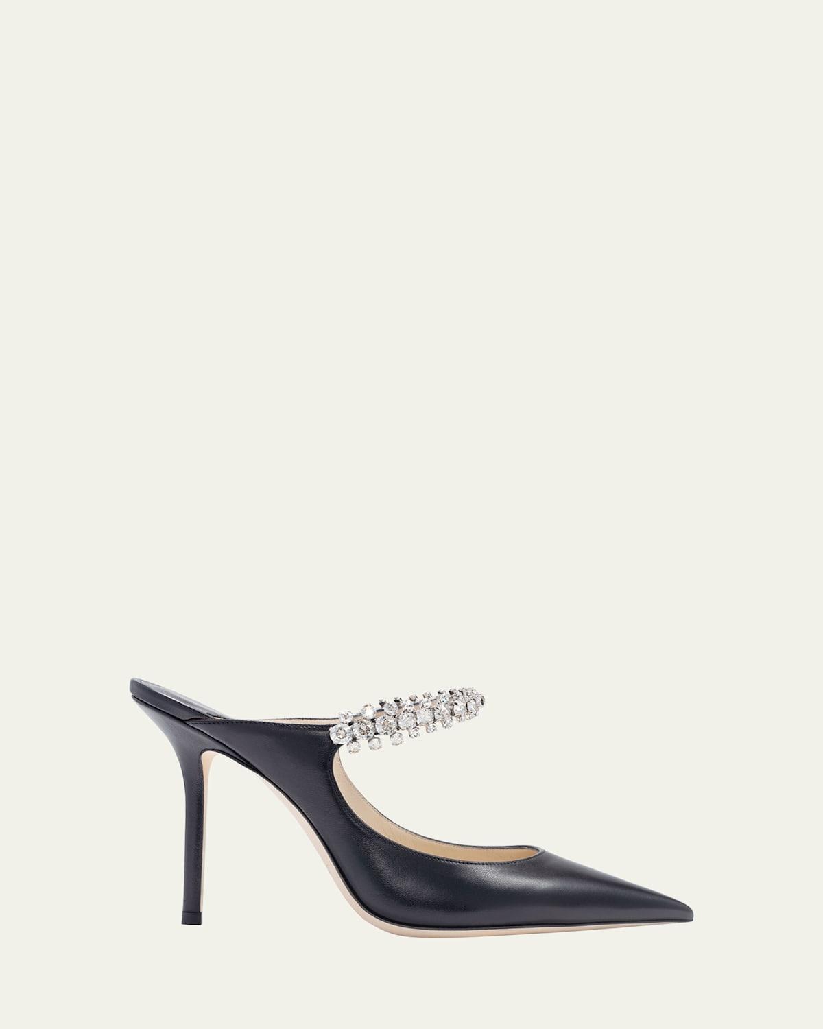 Bing Patent Jeweled Mules Product Image