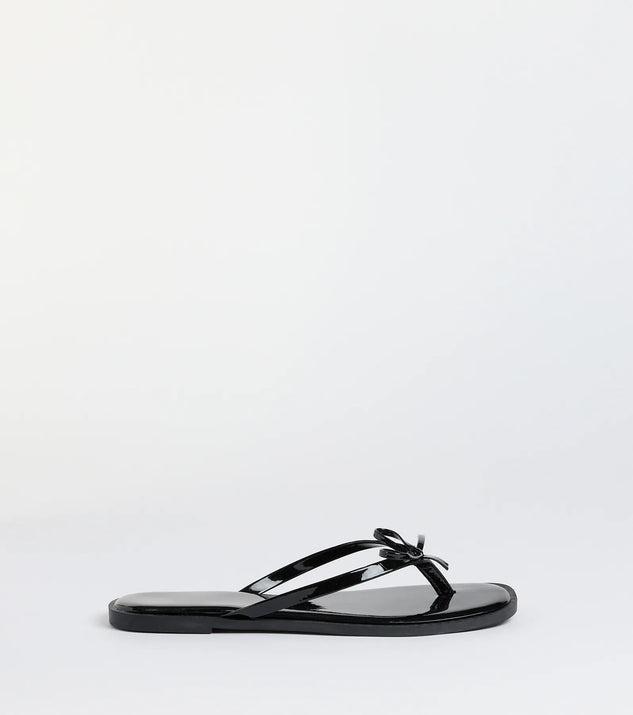 Dainty Looks Bow Thong Sandals Product Image