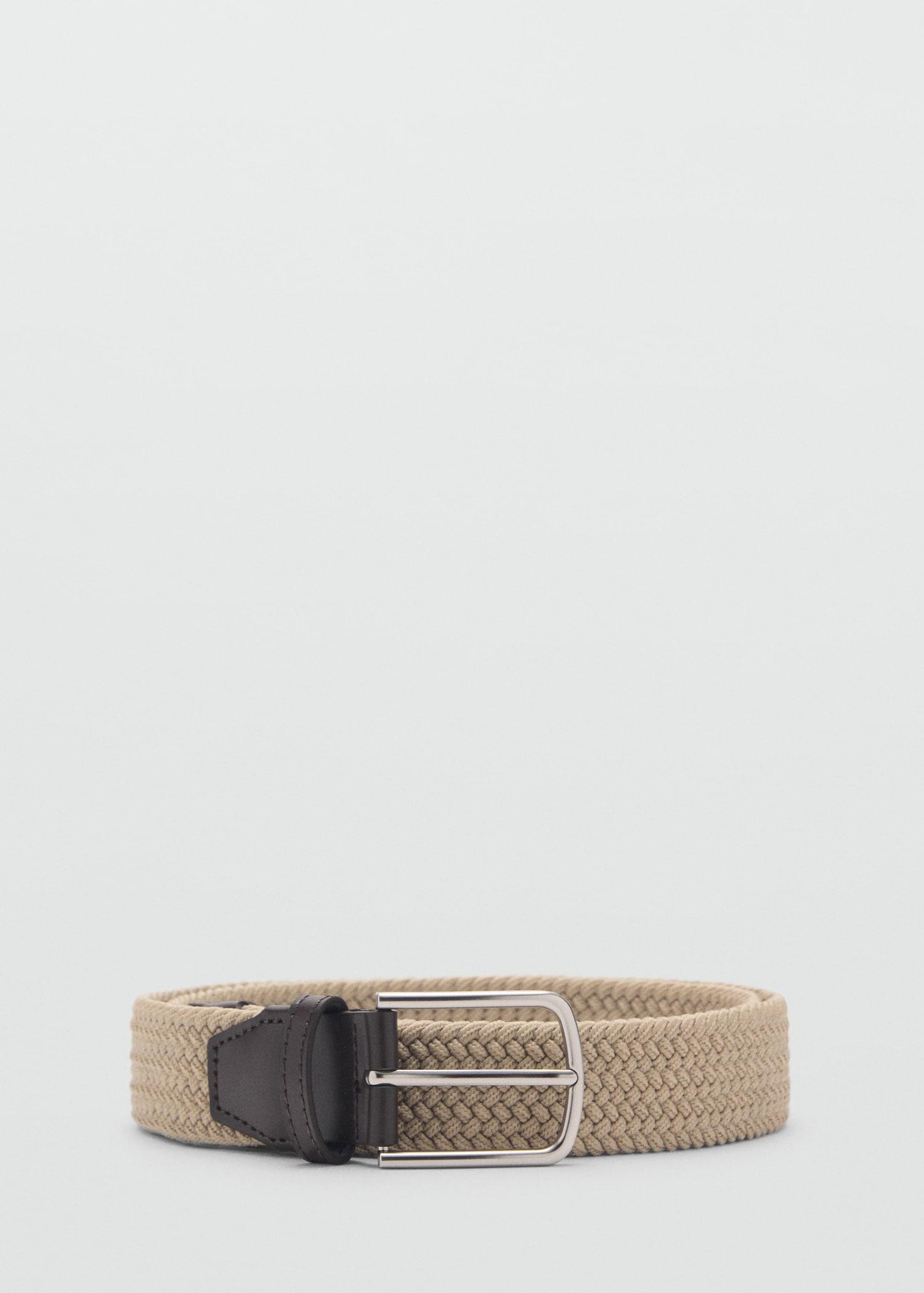 Braided elastic belt - Men | MANGO USA Product Image