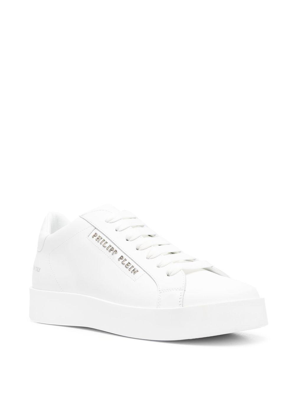 low-top leather sneakers Product Image