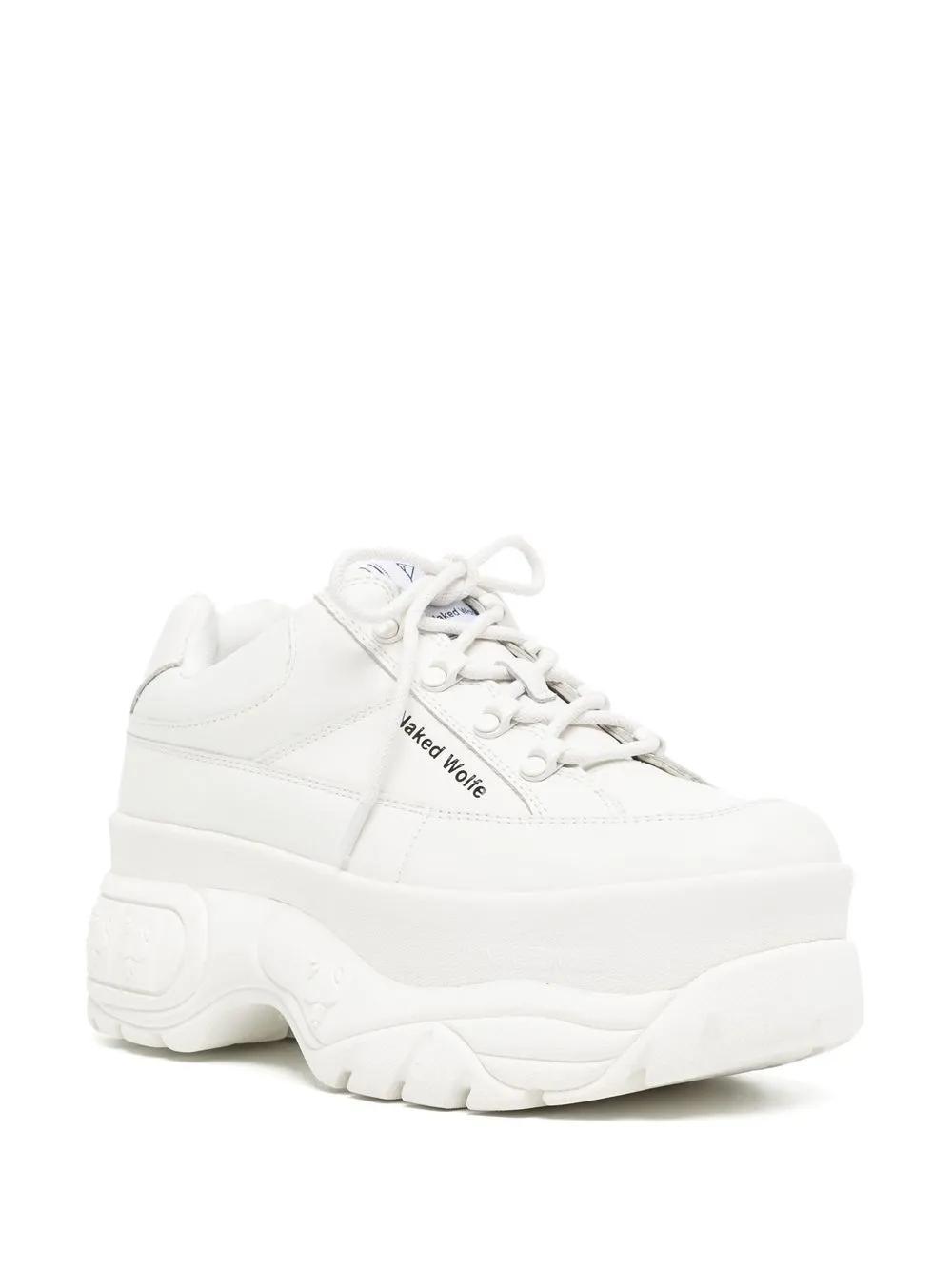Sporty platform lace-up sneakers Product Image