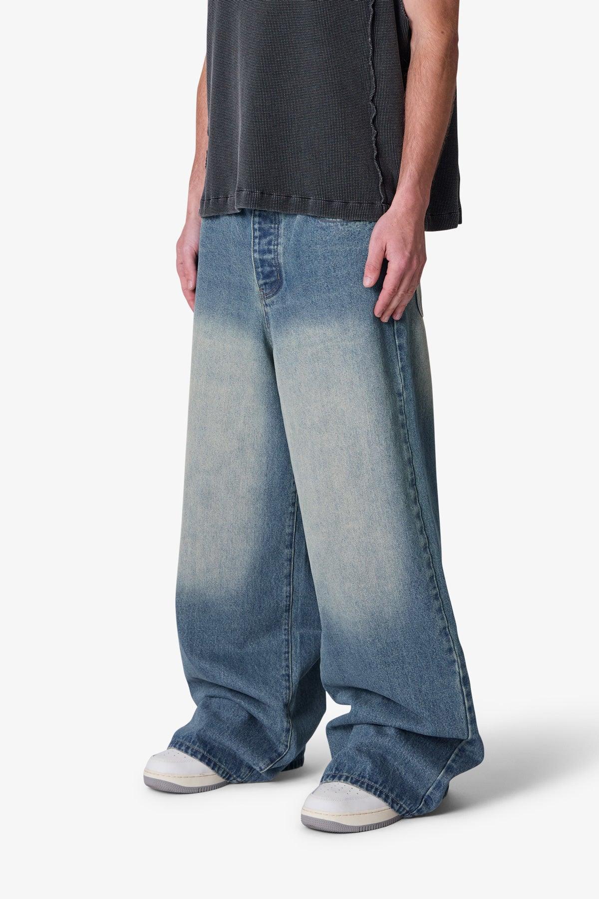 Baggy Washed Rave Denim - Medium Blue Product Image