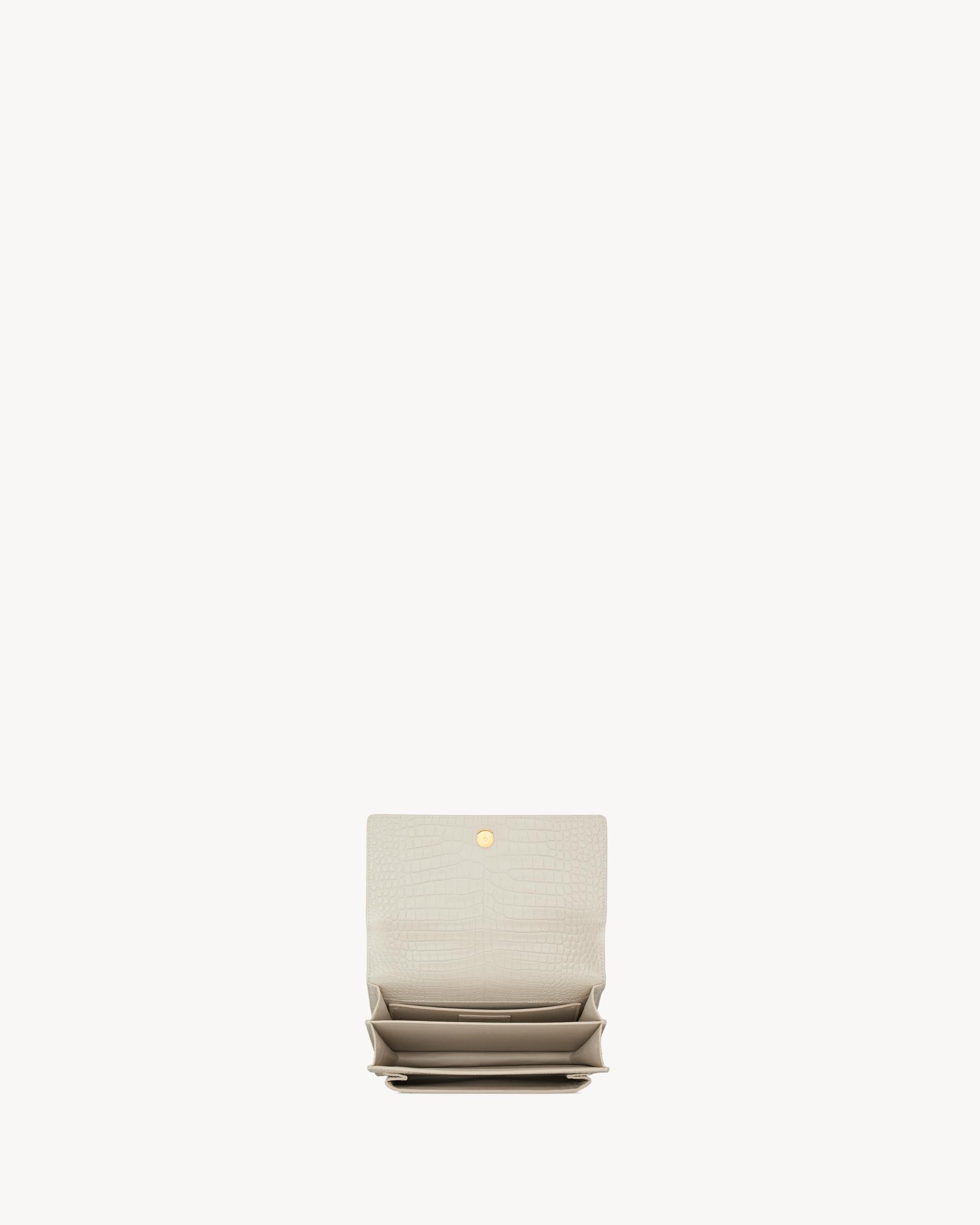 SUNSET MEDIUM IN CROCODILE-EMBOSSED LEATHER Product Image