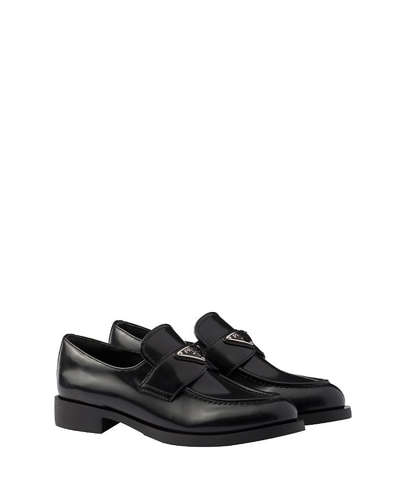 Leather Slip-On Flat Loafers Product Image