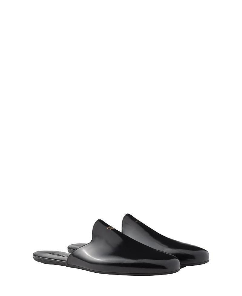 Mens Brushed Leather Slippers Product Image