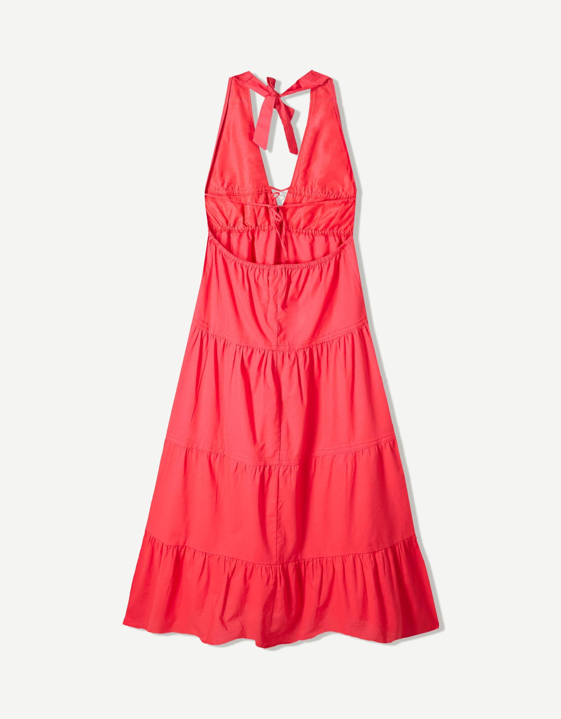 Halterneck midi dress Product Image