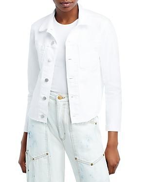 LAgence Janelle Slim-Fit Raw Denim Jacket Product Image