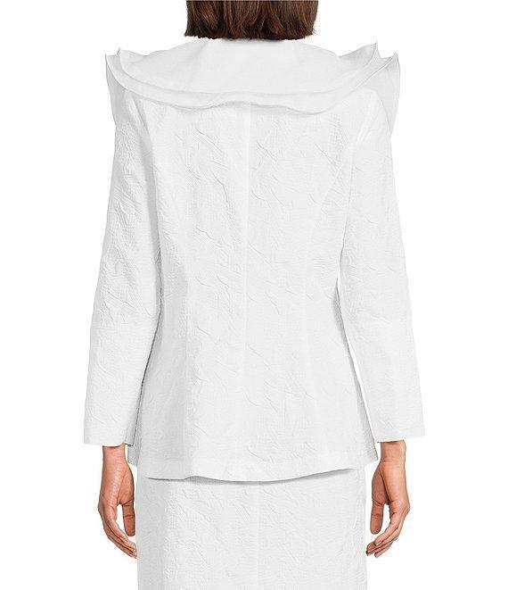 IC Collection Organza Ruffle V-Neck Long Sleeve Jacket Product Image