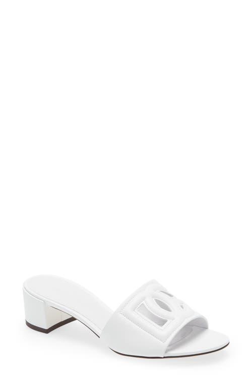 Dolce & Gabbana Womens Block Heel Slide Sandals Product Image