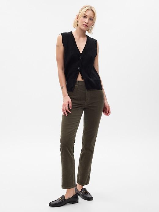 High Rise Corduroy Vintage Slim Pants Product Image